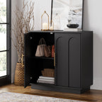 31.5" Sideboard Buffet Cabinet with Storage, Black