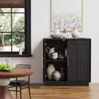 31.5" Sideboard Buffet Cabinet with Storage, Black