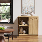 31.5" Sideboard Buffet Cabinet with Storage, OAK