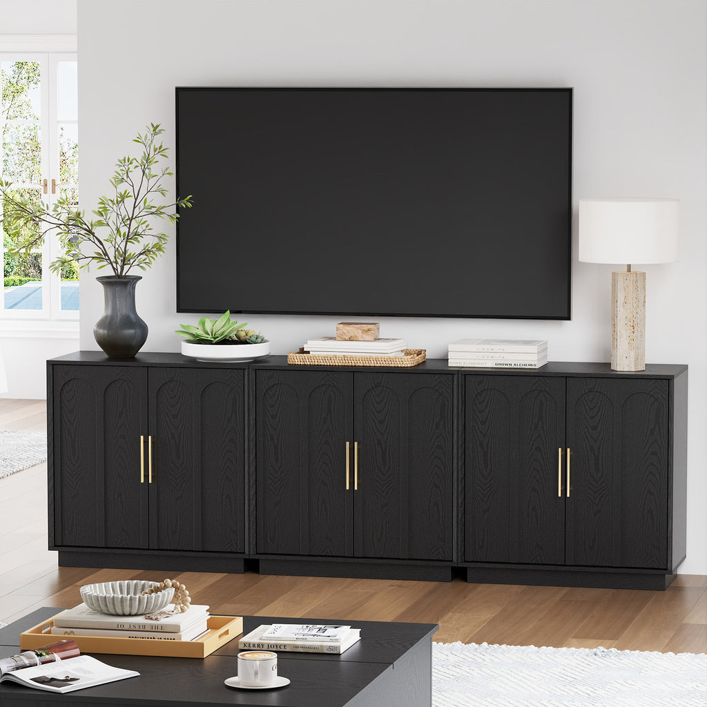 31.5" Sideboard Buffet Cabinet with Storage, Black