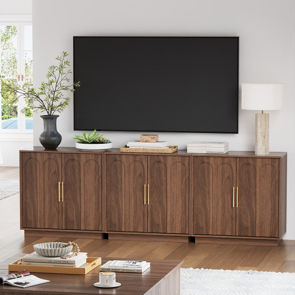 31.5" Sideboard Buffet Cabinet with Storage, Walnut