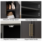 31.5" Sideboard Buffet Cabinet with Storage, Black
