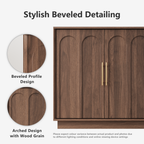 31.5" Sideboard Buffet Cabinet with Storage, Walnut