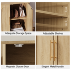 31.5" Sideboard Buffet Cabinet with Storage, OAK