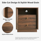 19.6" Nightstand with Charging Station, Walnut