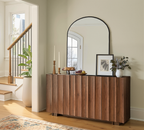 61.7" Fluted Sideboard Buffet Cabinet with Storage, Walnut