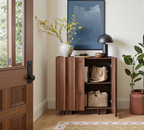 30.8" Fluted Sideboard Buffet Cabinet with Storage, Walnut