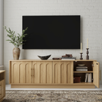 67" Modern TV Stand for 75 Inch TV Living Room, OAK
