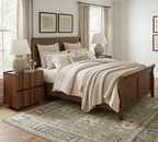 20.5" Fluted Nightstand with Charging Station, Walnut