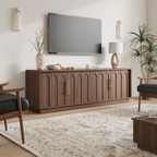 67" Modern TV Stand for 75 Inch TV Living Room, Walnut